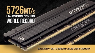 Ballistix Memory Sets New DDR4 Overclocking World Record